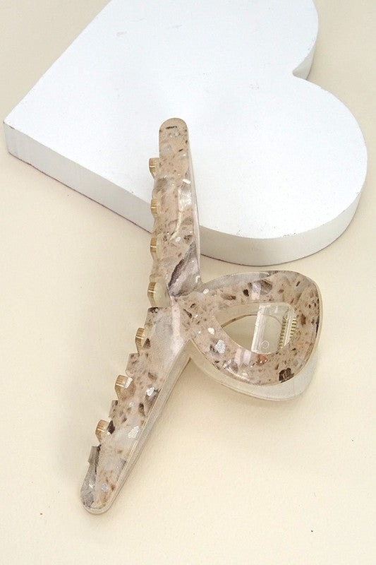 Large Marble Hair Claw Clip