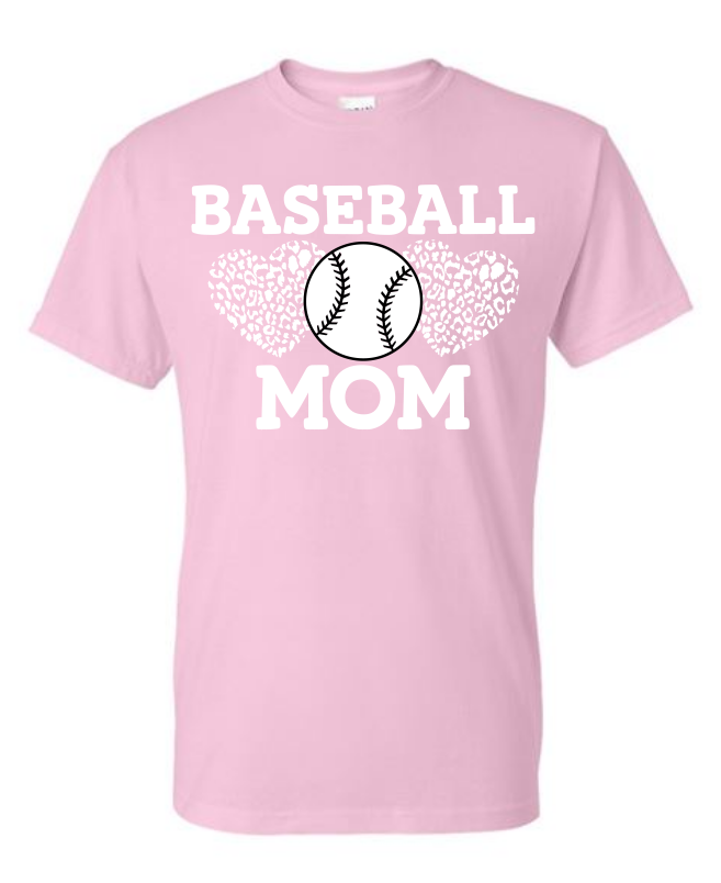 Hearts Baseball Mom Graphic Tee - Debs on 5th
