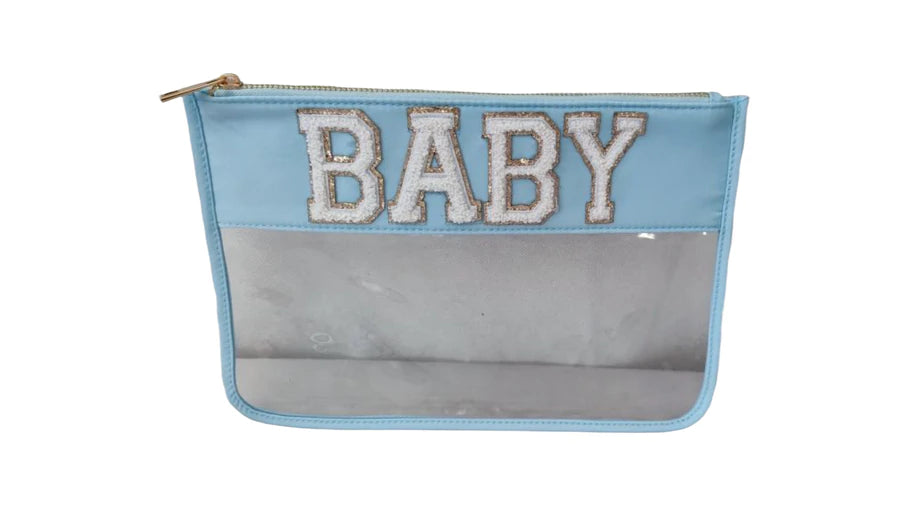 Bolsa transparente con letras "Baby"