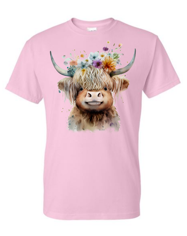 Cute Highland Cow Graphic Tee
