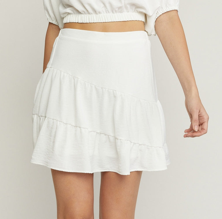 Easy To Be Me Tiered Mini Skirt