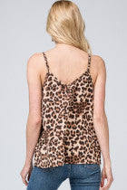 Leopard Print V-Neck Camisole Top