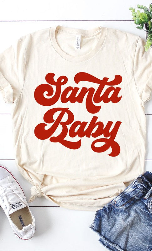 Camiseta con estampado de Papá Noel bebé