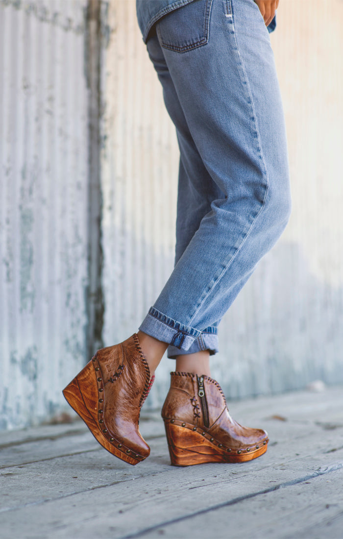 Marina Leather Wedge Shoe
