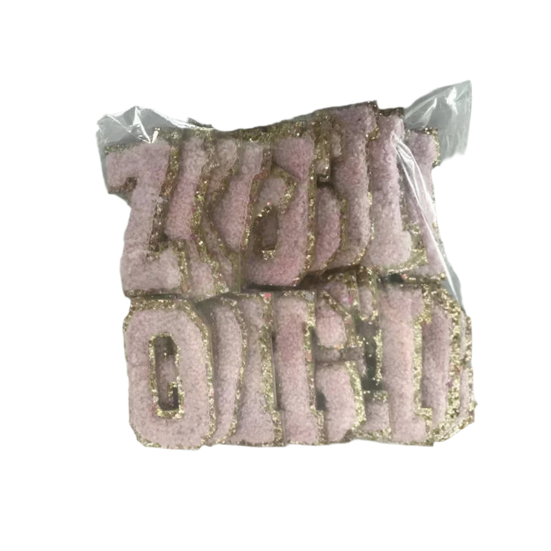 Light Pink Varsity Self Adhesive Letters - Debs on 5th