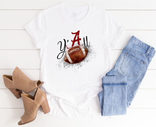 Camiseta de estilo suave con cuello redondo de Y'ALL Alabama